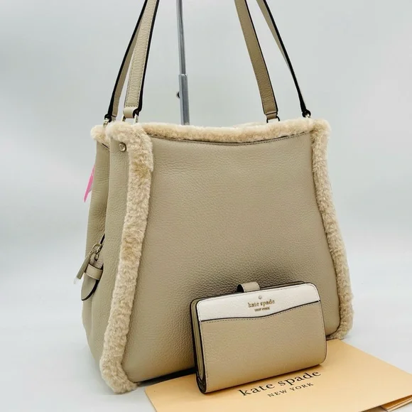 KATE SPADE ♠️ Leila Medium Shoulder Bag & Compact Bifold Wallet - Picture 2 of 13